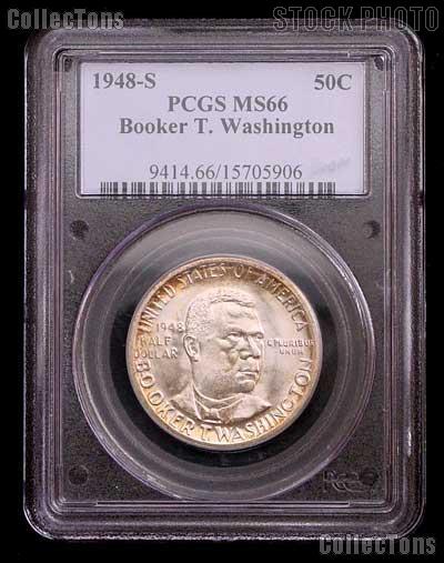 1948-S Booker T. Washington Memorial Silver Commemorative Half Dollar in PCGS MS 66