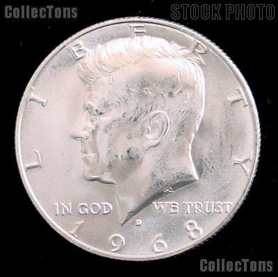 1968-D Kennedy Silver Half Dollar GEM BU 1968 Kennedy Half Dollar