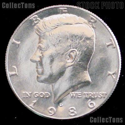 1986-D Kennedy Half Dollar GEM BU 1986 Kennedy Half