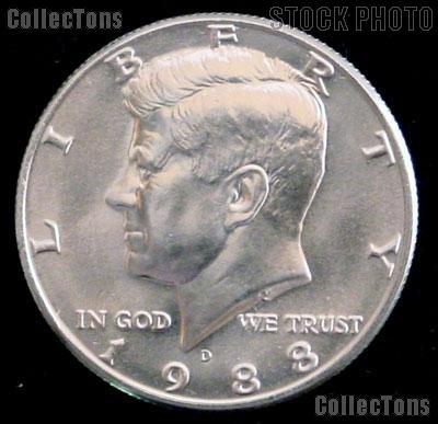 1988-D Kennedy Half Dollar GEM BU 1988 Kennedy Half