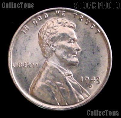 1943-D Steel Penny Wartime Lincoln  Wheat Cent GEM BU Penny for Album