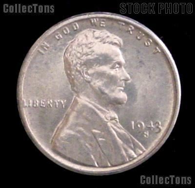 1943-S Steel Penny Wartime Lincoln Wheat Cent GEM BU Penny for Album