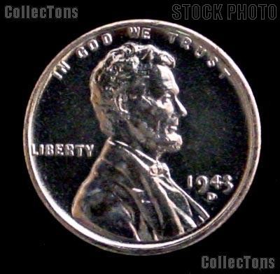 1943-D Steel Penny Wartime Lincoln  Wheat Cent Reprocessed Penny for Album