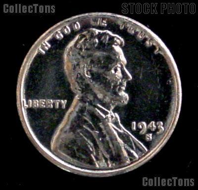 1943-S Steel Penny Wartime Lincoln Wheat Cent Reprocessed Penny for Album