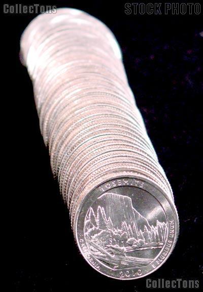 2010-P California Yosemite National Park Quarters Bank Wrapped Roll 40 Coins GEM BU