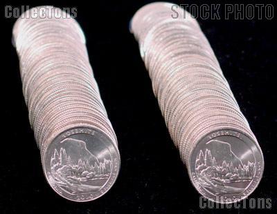 2010 P & D California Yosemite National Park Quarter Bank Wrapped Rolls 80 Coins GEM BU