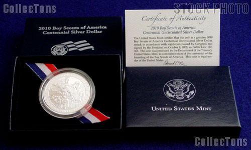 2010-P Boy Scout Uncirculated Silver Dollar in OGP