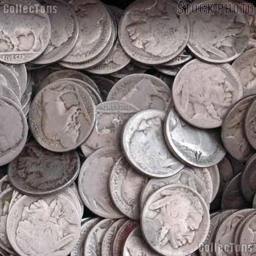 Buffalo Nickel Rolls - 40 Coins - No Dates