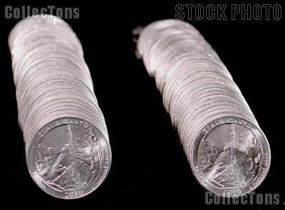 2010 P & D Arizona Grand Canyon National Park Quarter Bank Wrapped Rolls 80 Coins GEM BU