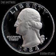 1984 Square Quarter Coin 99.9% Silver Washington Collector Coin Sealed 