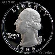 1986-S Washington Quarter PROOF Coin 1986 Quarter