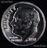 1958 Roosevelt Dime SILVER PROOF 1958 Dime Silver Coin