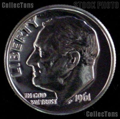 1961 Roosevelt Dime SILVER PROOF 1961 Dime Silver Coin