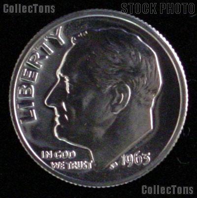 1963 Roosevelt Dime SILVER PROOF 1963 Dime Silver Coin