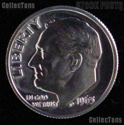 1963 Roosevelt Dime SILVER PROOF 1963 Dime Silver Coin