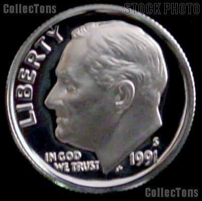 1991-S Roosevelt Dime PROOF Coin 1991 Dime