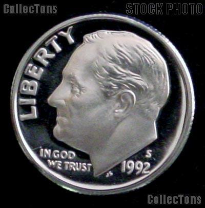 1992-S Roosevelt Dime SILVER PROOF 1992 Dime Silver Coin