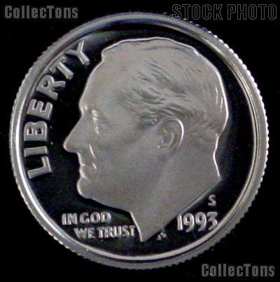 1993-S Roosevelt Dime SILVER PROOF 1993 Dime Silver Coin