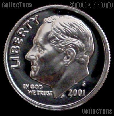 2001-S Roosevelt Dime SILVER PROOF 2001 Dime Silver Coin