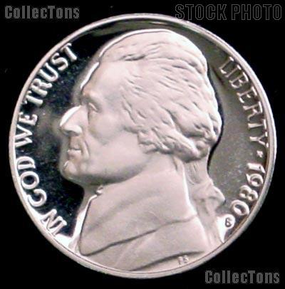 1980-S Jefferson Nickel PROOF Coin 1980 Proof Nickel Coin