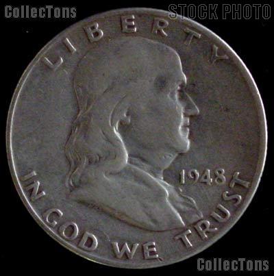1948-D Franklin Half Dollar Silver Coin 1948 Half Dollar Coin
