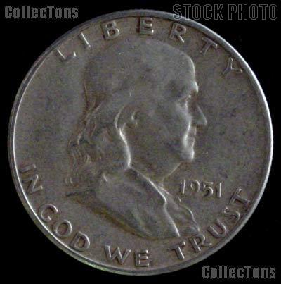 1951-D Franklin Half Dollar Silver Coin 1951 Half Dollar Coin