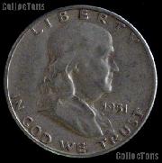 1951-S Franklin Half Dollar Silver Coin 1951 Half Dollar Coin