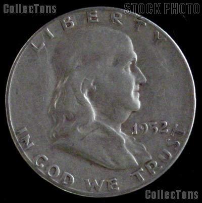1952-S Franklin Half Dollar Silver Coin 1952 Half Dollar Coin