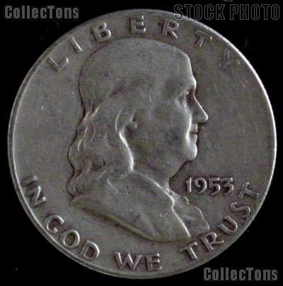 1953-D Franklin Half Dollar Silver Coin 1953 Half Dollar Coin