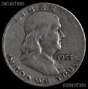 1953-D Franklin Half Dollar Silver Coin 1953 Half Dollar Coin