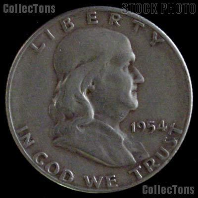 1954-D Franklin Half Dollar Silver Coin 1954 Half Dollar Coin
