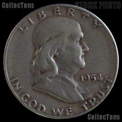 1954-S Franklin Half Dollar Silver Coin 1954 Half Dollar Coin