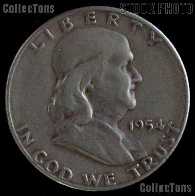 1954-S Franklin Half Dollar Silver Coin 1954 Half Dollar Coin