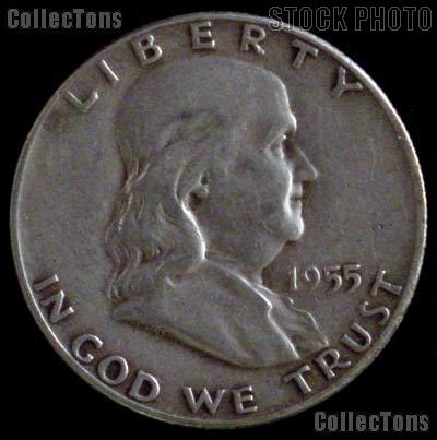 1955 Franklin Half Dollar Silver Coin 1955 Half Dollar Coin