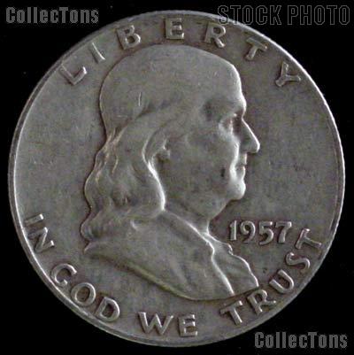 1957 Franklin Half Dollar Silver Coin 1957 Half Dollar Coin
