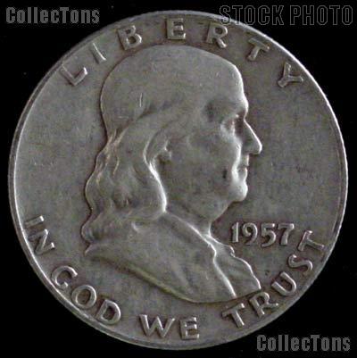1957 Franklin Half Dollar Silver Coin 1957 Half Dollar Coin