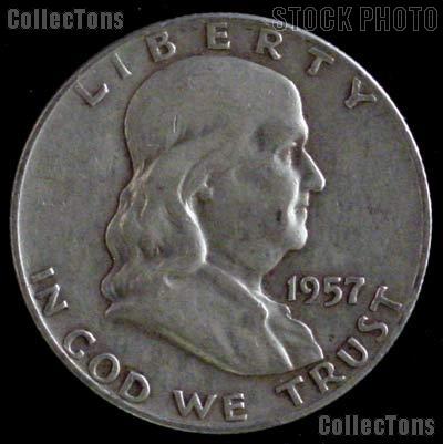 1957-D Franklin Half Dollar Silver Coin 1957 Half Dollar Coin