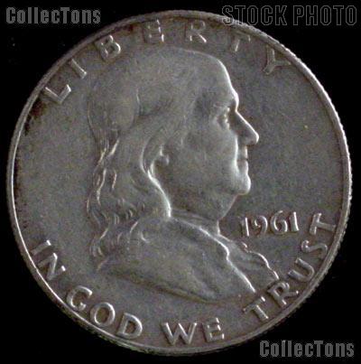 1961 Franklin Half Dollar Silver Coin 1961 Half Dollar Coin