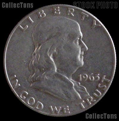 1963 Franklin Half Dollar Silver Coin 1963 Half Dollar Coin