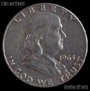 1963 Franklin Half Dollar Silver Coin 1963 Half Dollar Coin
