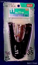 Heavy Duty Stapler Flat Clinch Hand Held Palm Size by MAX for No.11 Staples