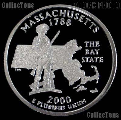 2000-S Massachusetts State Quarter SILVER PROOF 2000 Silver Quarter