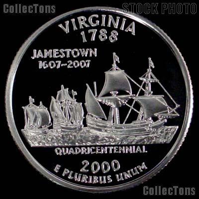 2000-S Virginia State Quarter SILVER PROOF 2000 Silver Quarter
