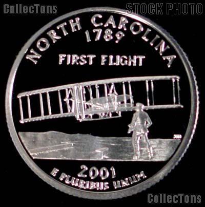 2001-S North Carolina State Quarter SILVER PROOF 2001 Silver Quarter