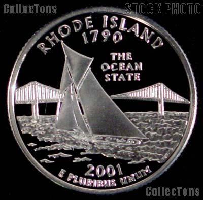 2001 S 25C Rhode Island Proof 50 States Quarter **FREE SHIPPING** 