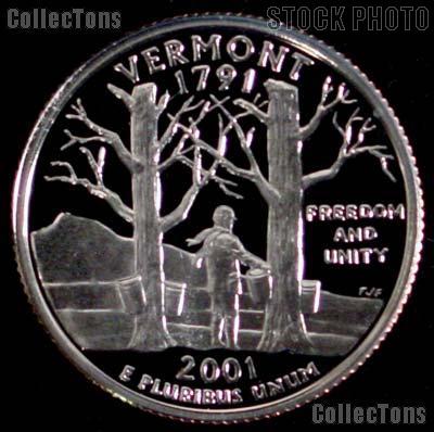 2001-S Vermont State Quarter SILVER PROOF 2001 Silver Quarter