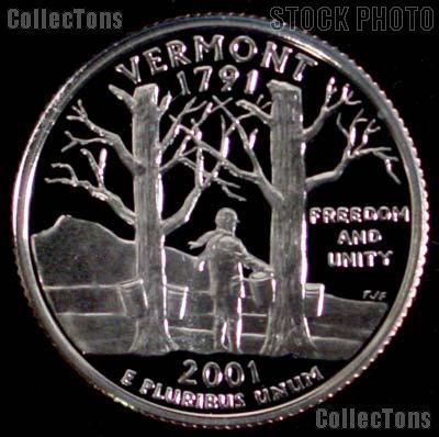 2001-S Vermont State Quarter PROOF Coin 2001 Quarter