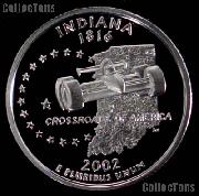2002-S Indiana State Quarter SILVER PROOF 2002 Silver Quarter