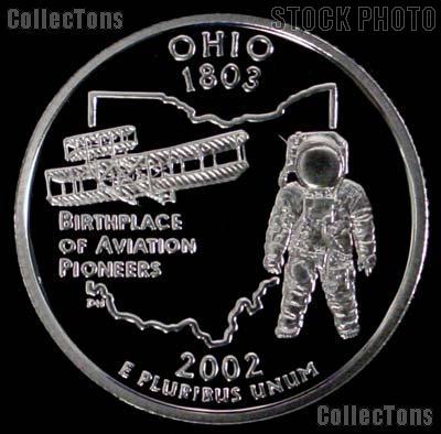 2002-S Ohio State Quarter SILVER PROOF 2002 Silver Quarter
