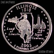 2003-S Illinois State Quarter SILVER PROOF 2003 Silver Quarter